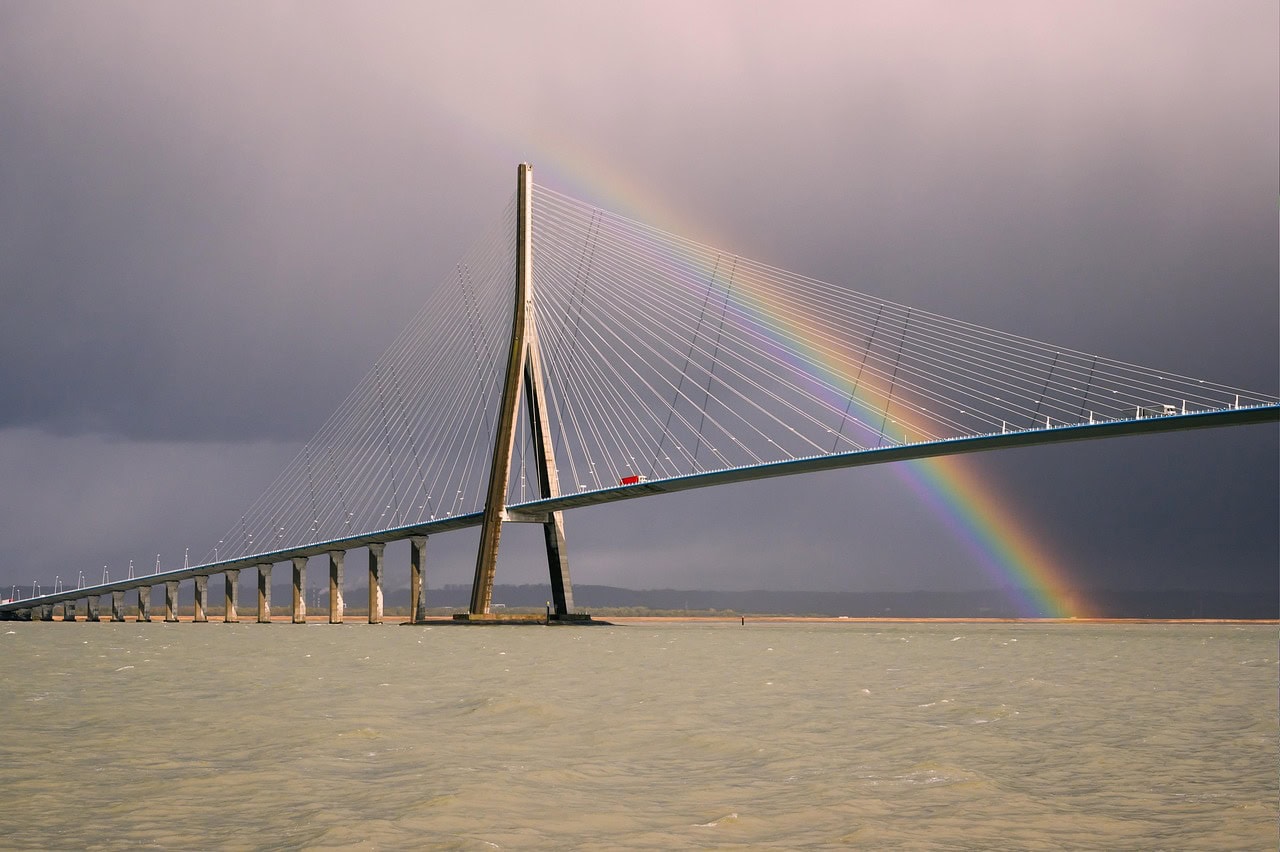 הפון דו נורמנדי המחבר בין אונפלר ללה האבר מעל שפך הסן