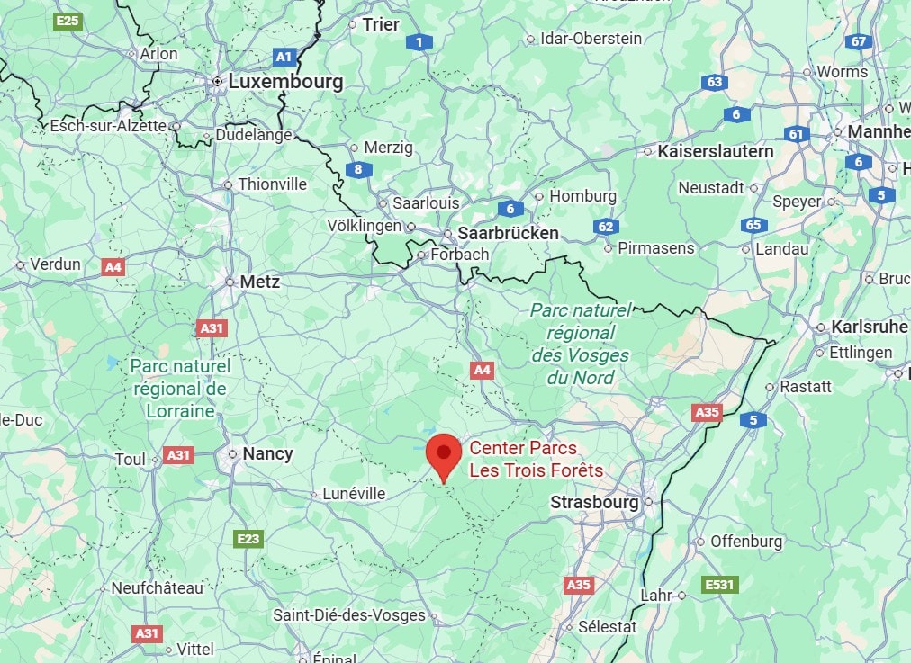 כפר הנופש 3 היערות על המפה (מקור: סנטרפארקס)